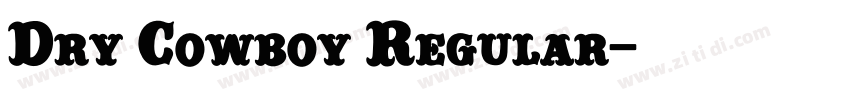 Dry Cowboy Regular字体转换